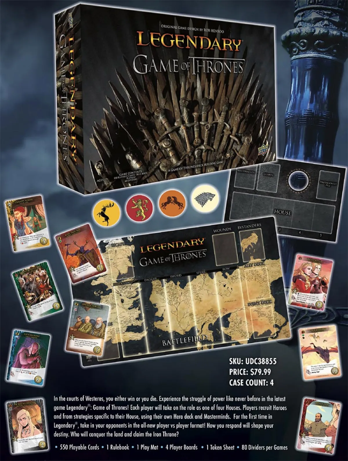 بازی کارتی Legendary: Game of Thrones رسماً معرفی شد